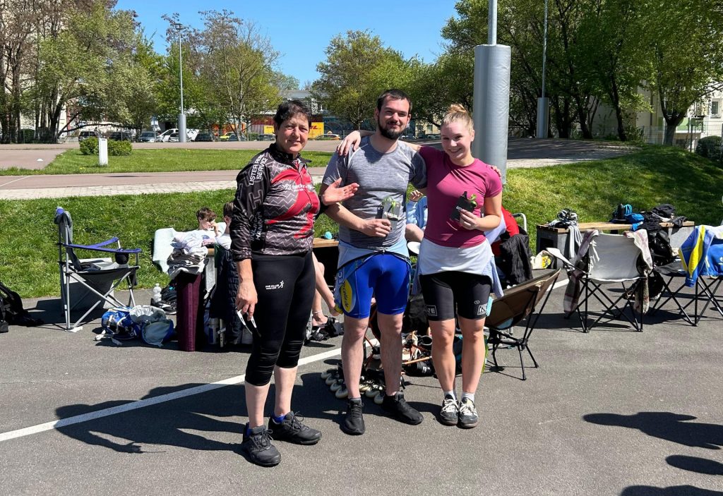 Trainingslager des nieders. Speedskatingkaders und weiteren jungen Sportlern